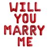 Red-Will You Marry Me-Foil Balloons