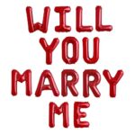Red-Will You Marry Me-Foil Balloons
