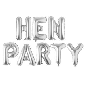 Silver-Hen Party-Foil Balloons