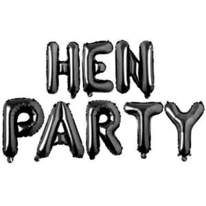 Black-Hen Party-Foil Balloons