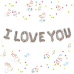 Silver-I Love You-Foil Balloons