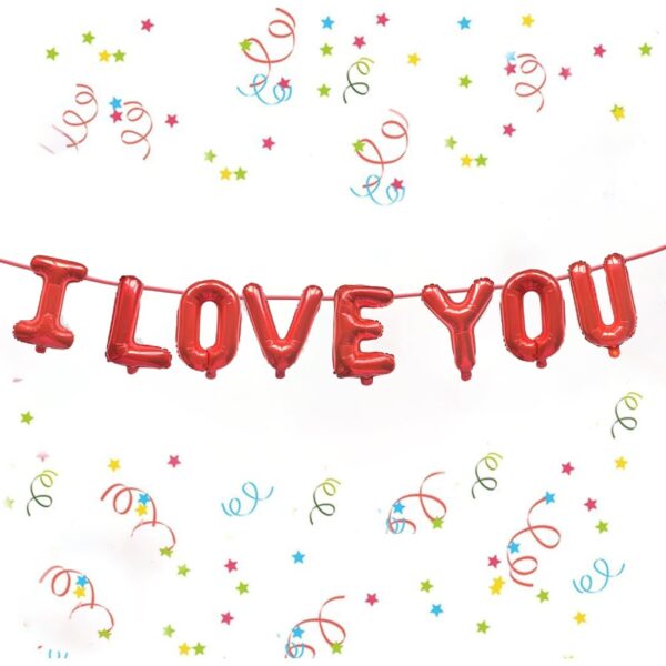 Red-I Love You-Foil Balloons