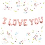 Rose Gold-I Love You-Foil Balloons