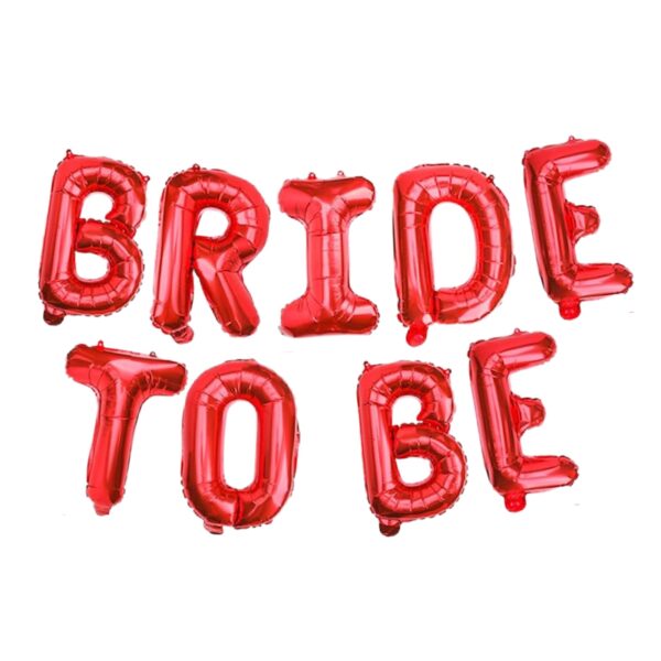Red-Bride To Be-Foil Balloons