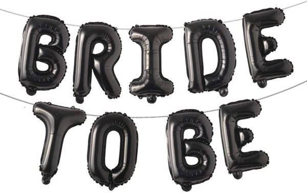 Black-Bride To Be-Foil Balloons