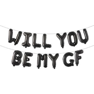 Black-Will You Be My Gf-Foil Balloons