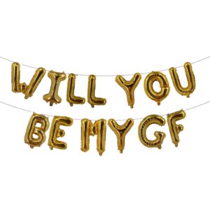 Gold-Will You Be My Gf-Foil Balloons
