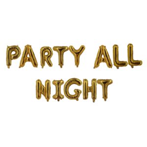 Gold-Party All Night-Foil Balloons