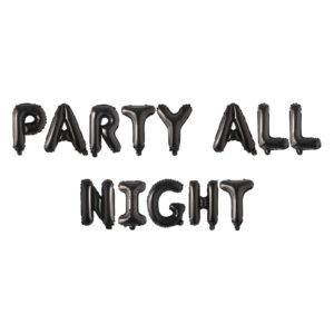 Black-Party All Night-Foil Balloons