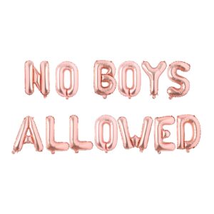 Rose Gold-No Boys Allowed-Foil Balloons