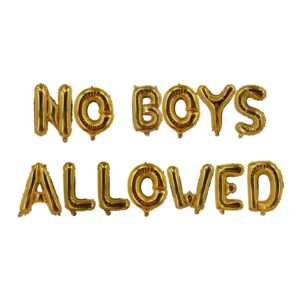 Gold-No Boys Allowed-Foil Balloons