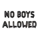 Black-No Boys Allowed-Foil Balloons