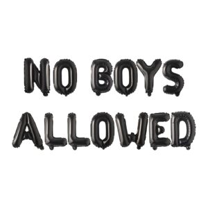 Black-No Boys Allowed-Foil Balloons