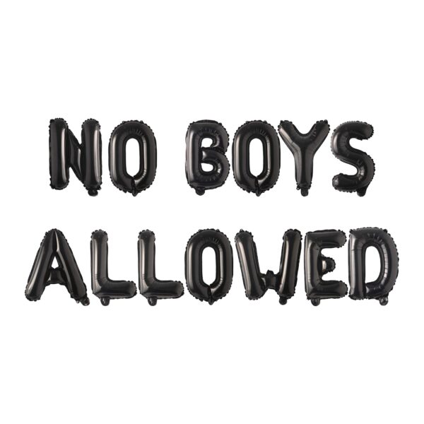Black-No Boys Allowed-Foil Balloons