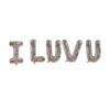 Silver-I Luv U-Foil Balloons