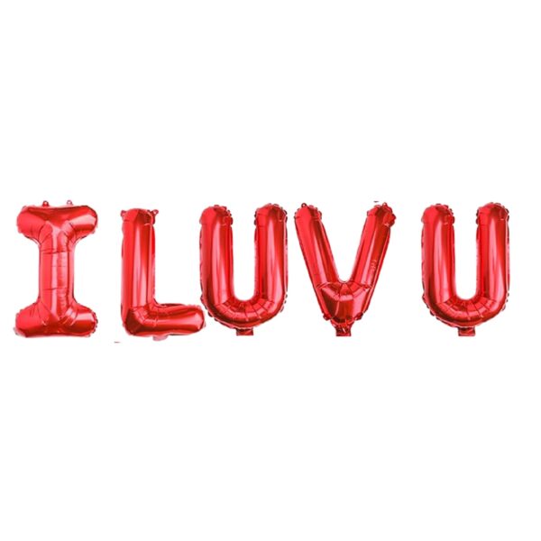 Red-I Luv U-Foil Balloons