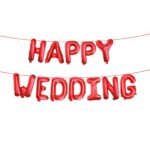 Red-Happy Wedding-Foil Balloons