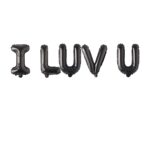 Black-I Luv U-Foil Balloons