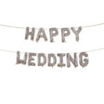 Silver-Happy Wedding-Foil Balloons