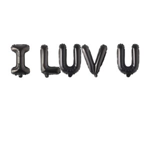 Black-I Luv U-Foil Balloons
