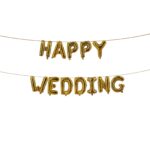 Gold-Happy Wedding-Foil Balloons