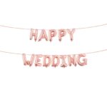 Rose Gold-Happy Wedding-Foil Balloons